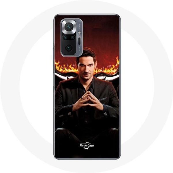 Funda Para Xiaomi Redmi Note 10 Pro - Lucifer Morningstar - Silicona Negra - Flexible - Mixta - Adulto Negro-image