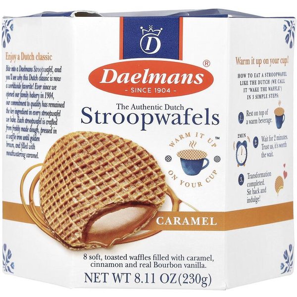 Stroopwafels, Caramelo, 8 Galletas, 8.11 Oz (230 Gramos)-image
