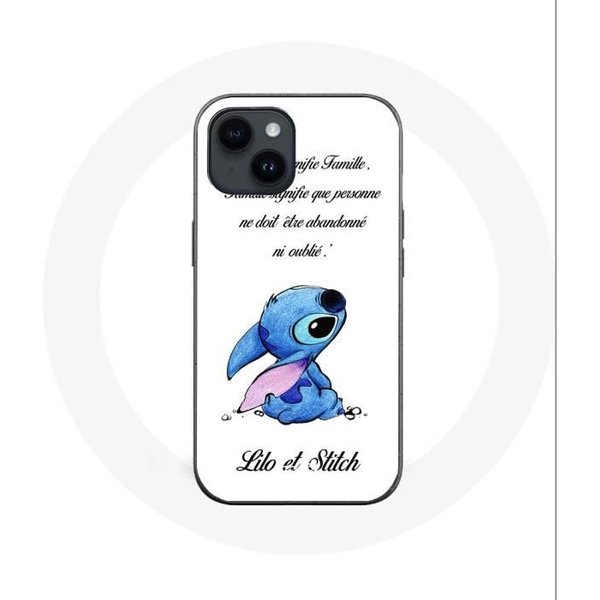 Funda - Maniacase - Iphone 14 - Lilo Y Stitch Ohana - Silicona - Flexible Negro-image