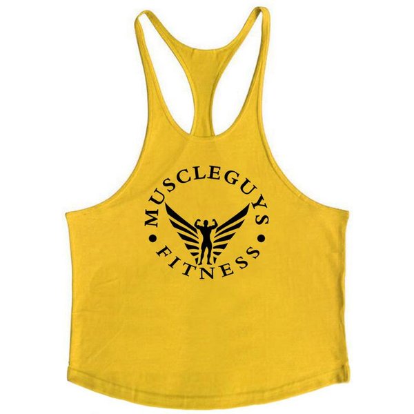 Muscleguys Kulturystyka Odzież Podkoszulek MęSkie BawełNiane Fitness Stringer Podkoszulki Kamizelka M-image