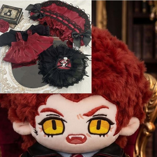 20Cm Figuras De Peluche Anime Crowley Buenos Presagios Cosplay Disfraz MuñEco De AlgodóN Juguetes Para NiñOs Regalo De CumpleañOs Festival Mascota No Skeleton-image
