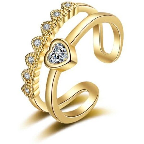 Nuevo Anillo Floral De Personalidad Para Mujer Diamante Plata S925 Chapado En Oro Anillos Elegantes De Simplicidad Amante Festival Aniversario Regalo Beige-image