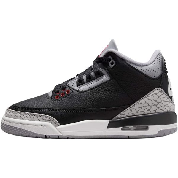 Zapatillas Para NiñOs Air Jordan 3 Retro OG GS Black Cement 2024 Rojo Fuego Gris Cemento Vela DM0967-010 35.5-image