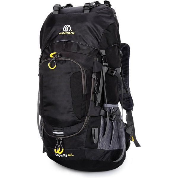 60L Wodoodporny Plecak Turystyczny Camping Wspinaczka GóRska Plecak Rowerowy Outdoor Sport Bag With PomarańCzowy-image