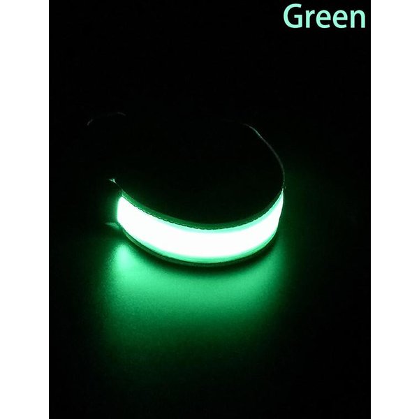 ŁAdowanie LED Luminous Nocne Bieganie BezpieczeńStwo Sporty Na ŚWieżYm Powietrzu Odblaskowa Opaska Na Ramię White-image