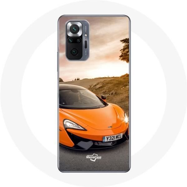 Funda - Mclaren - Xiaomi Redmi Note 10 Pro - Silicona - Naranja - Flexible Negro-image