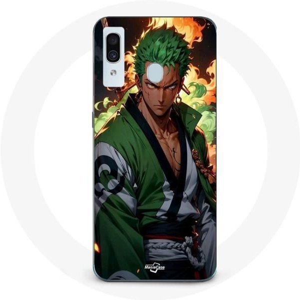 Funda Maniacase Para Samsung Galaxy A40 One Piece Zoro Manga Anime Arte 3D-image
