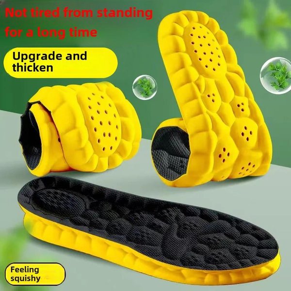 1 Par De Plantillas Deportivas De LáTex De Alta Elasticidad, Almohadillas Suaves Para Zapatos, Plantillas OrtopéDicas Con Soporte Para El Arco, Desodorantes Transpirables, Almohadillas De AbsorcióN De Impactos 45-46-image