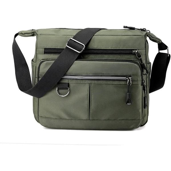 Nuevo Bolso De Hombro Para Hombre, Impermeable, Oxford, DiseñO De Lujo, Bolso Cruzado, Bolsos De Mensajero De Gran Capacidad Para Hombres Verde-image
