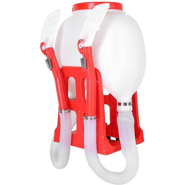 Mochila Esparcidora Manual De Semillas De Gran Capacidad 20L Esparcidora De Fertilizante Herramienta De Siembra Para JardíN Blanco-image