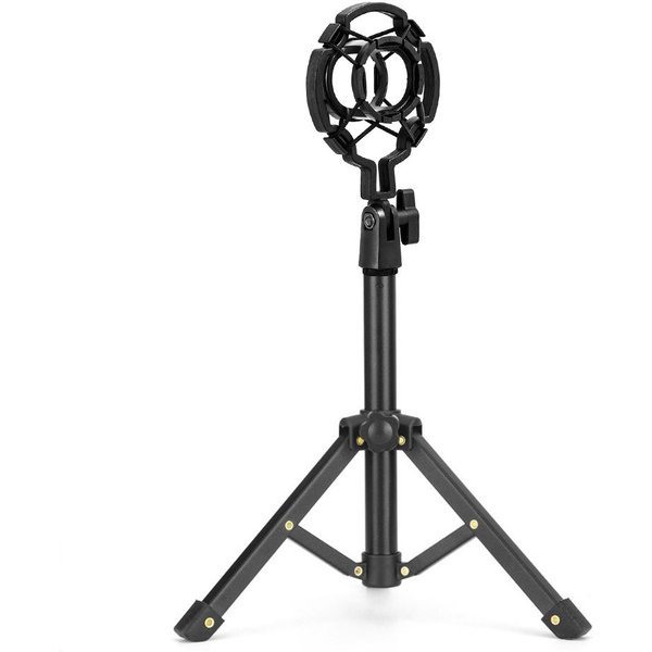 Soporte Para TríPode Para MicróFono De Mesa, Soporte Para MicróFono De Escritorio, TríPode Para MicróFono De Metal Con Soporte Para MicróFono Para GrabacióN En Streaming Negro-image