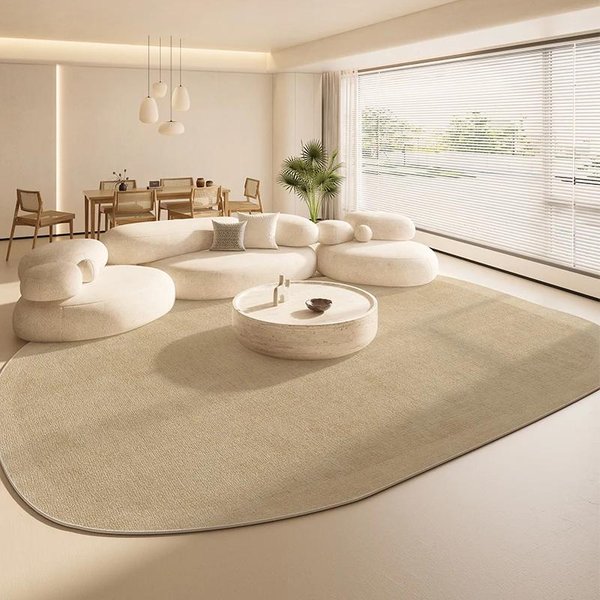 Dekoracja Salonu O Nieregularnym KształCie DużY Dywan Pogrubione Pluszowe Dywany Do Sypialni Puszyste MięKkie Maty PodłOgowe Do Salonu Dywan W Stylu Kremowym 80X160Cm-image