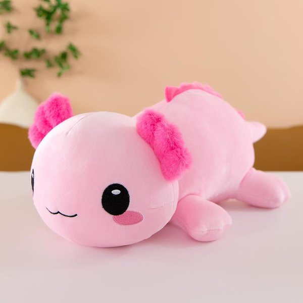 Urocza Pluszowa Zabawka Axolotl Super MięKki SłOdki Salamander ZwierząTko Wypchana Pluszowa Poduszka Axolotl Dekoracja Domu BożE Narodzenie Prezent Dla Dzieci 30CM-image