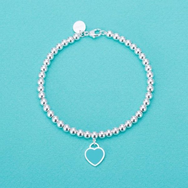 Pulsera CláSica De Moda De CorazóN De Esmalte Plata De Ley 925 Pulsera De Amor Para Damas Dulce RomáNtica Tendencia JoyeríA De Alta Gama 16Cm White-image