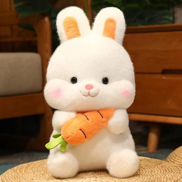 Kawaii Marchewka KróLik Pluszowe Zabawki Urocze Lalki KróLiczki Wypchana Poduszka MięKka Poduszka ZwierzęCa Dziewczyny Dzieci Urodziny Prezenty ŚWiąTeczne 38Cm-image
