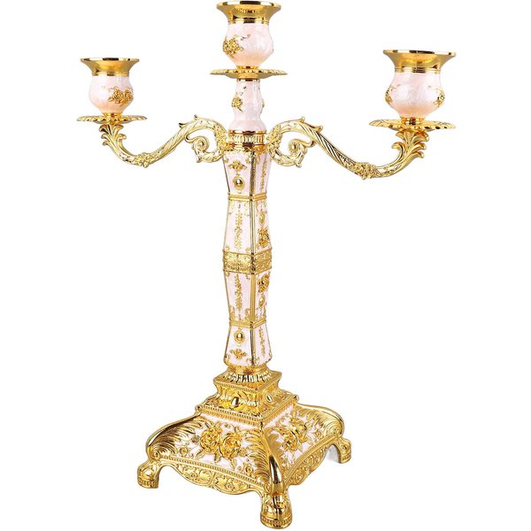Candelabro De Metal Estilo Europeo Retro Portavelas DecoracióN RomáNtica Para-image
