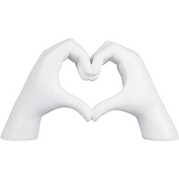 Figura De Mano Con Forma De CorazóN De Amor, Estatua De Resina Con Gesto En Forma De CorazóN, Escultura Para DecoracióN De Escritorio, Hogar, Oficina, Boda, Fiesta Blanco-image