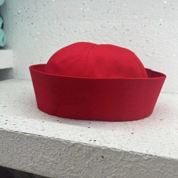 Niebieska Pasiasta Kapelusz Marynarski Uroczy Kapelusz Malarski Modny Kapelusz Beret Festiwale Rave Style 1-image