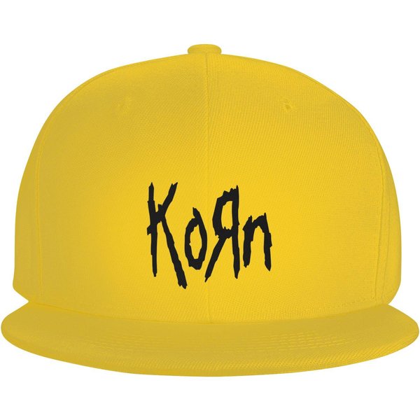 Korn Zespół Rock Metal Muzyka Czapki Baseballowe Snapback Moda Czapki Baseballowe OddychająCe Casualowe Casquette Outdoor Dla Unisex One Size Yellow-image