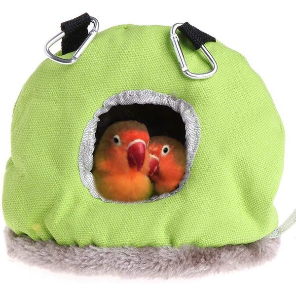 Nido De PáJaro CáLido Redondo Suave Nido De PáJaro Jaula De Peluche Para PáJaro PequeñO Invierno Hamaca Colgante Black-image