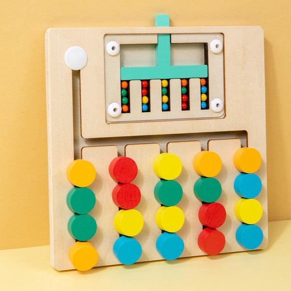Juego De Emparejamiento Cognitivo De Colores Montessori De Madera Juguetes Educativos De Aprendizaje Temprano Para NiñOs NiñOs Entrenamiento Del Pensamiento LóGico-image