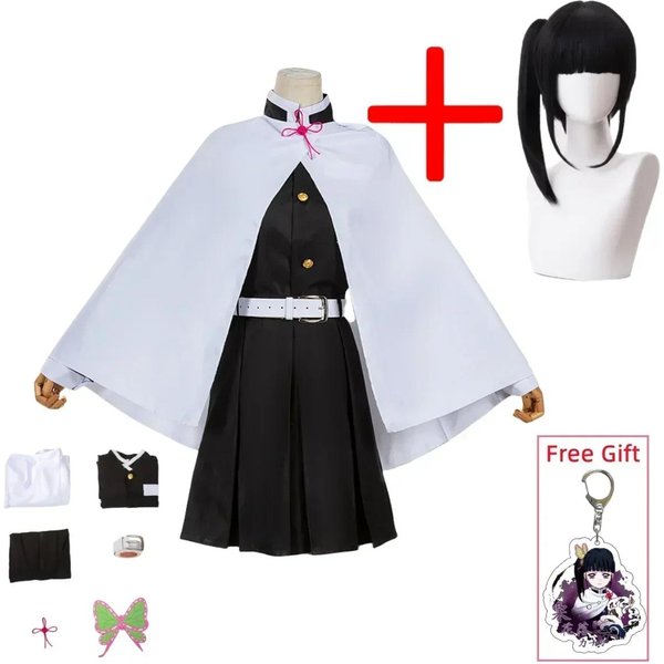 Kostium Cosplay Tsuyuri Kanao Dla DorosłYch Anime Mundurek Damski Kimono Haori Peruka Ubrania Na Halloween Kids 130-image