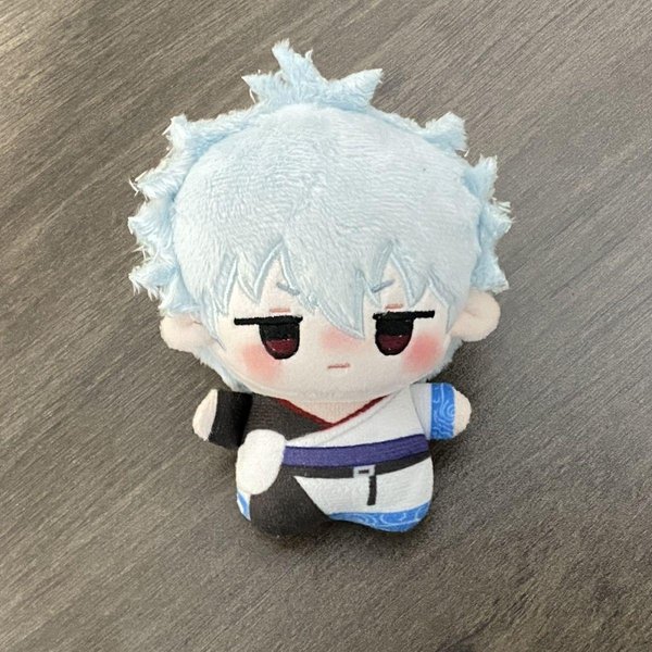 Oryginalna Gintama Sakata Gintoki 10Cm Pluszowa Lalka Brelok Anime Akcesoria MięKki Cosplay Pluszowy Brelok Dekoracja Zabawka Prezenty Urodzinowe 10Cm-image