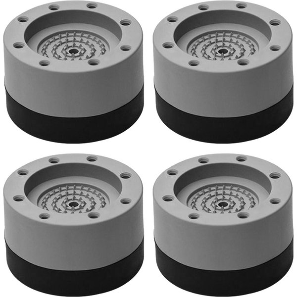 4 Piezas Almohadilla AntivibracióN Para Lavadora Secadora Almohadilla Antideslizante Elevadora Para Lavadora Refrigerador Black-image