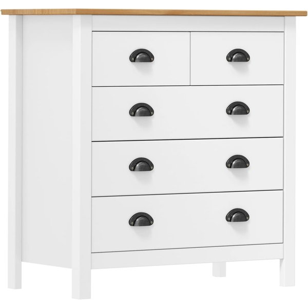 Aparador Hill Blanco 79 X 40 X 80 Cm Madera De Pino Macizo-image