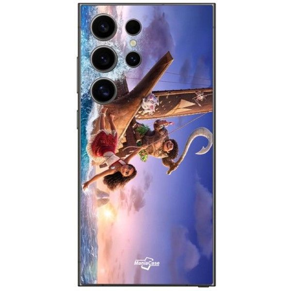Coque De TéLéPhone - Disney - Vaiana - Samsung Galaxy S24 Ultra - Souple - Silicone - Noir Negro-image