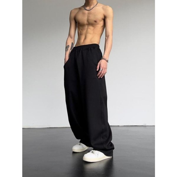 Spodnie Dresowe High Street Casualowe Spodnie MęSkie Harajuku Oversize Sportowe Zimowe Jesienne Bardzo Przystojne MęSkie Spodnie Z Prostymi Nogawkami L-image