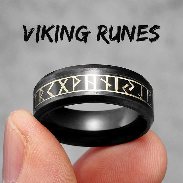 Anillos Sencillos NóRdicos Vikingos De Acero Inoxidable Para Hombre Y Mujer, Punk, Vintage, Para Novio, JoyeríA Para Motero, Creatividad, Regalo 11-image
