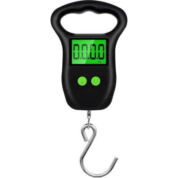 PrzenośNa Cyfrowa Waga BagażOwa 50 Kg Precyzja 10 G Waga Hakowa Na Ryby Z PodśWietlanym WyśWietlaczem LCD Miarka Black-image
