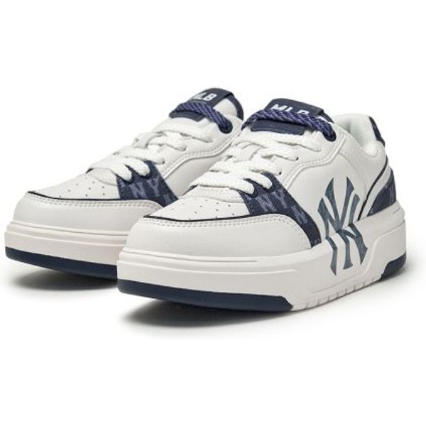 MLB New York Yankees Cuero SintéTico Casual Moda Retro Tendencia Llamativo CláSico Logo Lateral Zapatillas De CañA Baja Zapatillas Unisex 3ASXM056N-50NYS 36.5-image