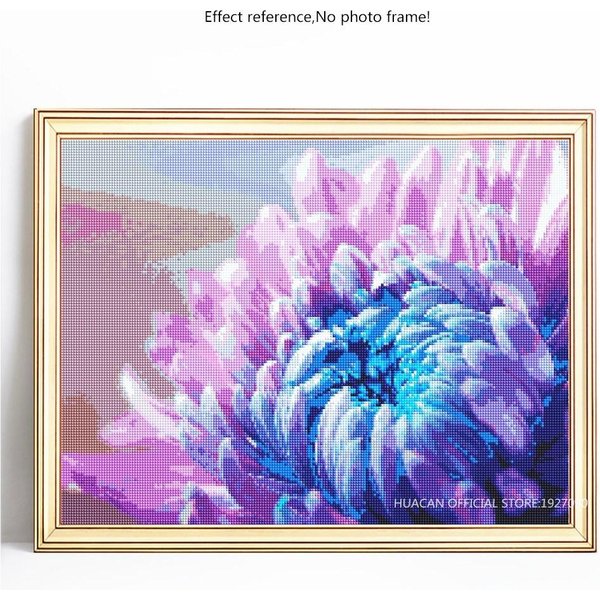 5D DIY Diamante Pintura Completa Redonda Flor Rhinestone Imagen Bordado Venta Diamante 20X30-image