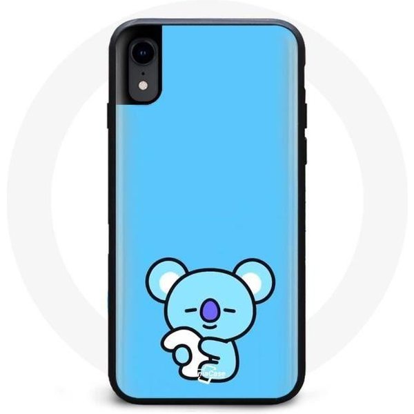 Funda Para Iphone XR Bangtan BTS BT21 Koya RM Fondo Azul-image