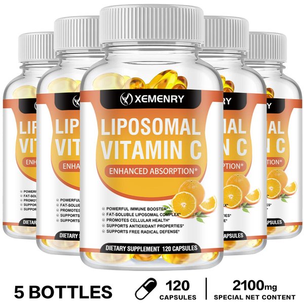 Xemenry - CáPsulas De Vitamina C Liposomal - Soporte Antioxidante E InmunolóGico 120*5-image