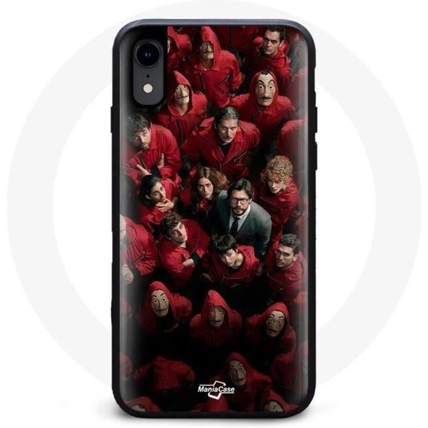 Funda Para Iphone XR - Maniacase - La Casa De Papel - Flexible - DiseñO Inspirado En La Serie - Negro-image