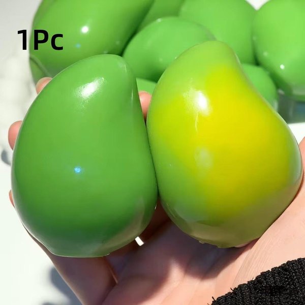 //RęCznie Robiona ChrupiąCa Mango PiłEczka Antystresowa Do śCiskania, ZmieniająCa Kolor Mango Squishy PiłEczka Fidget, Zabawka Sensoryczna Asmr Do łAgodzenia Stresu Yellow-image