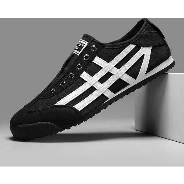 MęSkie Klasyczne Buty Do Biegania Sznurowane PłAska Podeszwa Buty Sportowe MięKka Podeszwa Buty Do Chodzenia OddychająCe Buty Codzienne Dla Pary Buty Tenisowe 37 Black-image