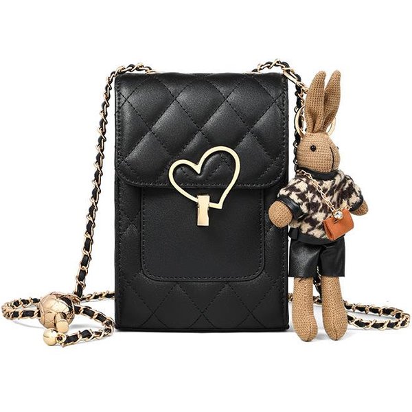 Bolso Para TeléFono MóVil Bolso De Mujer Bolso Bandolera Cuero Deluxe Primavera/Verano Bolso PequeñO Bolso De Cadena White-image