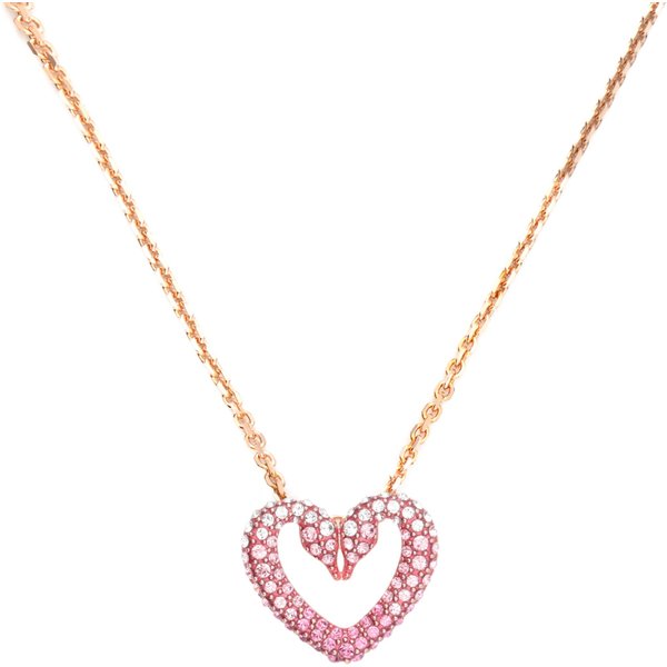 Swarovski Una Colgante Con Forma De CorazóN Tono Oro Rosa JoyeríA Para Mujer Rosa 5640301 Box+Shopping Bag Beige-image