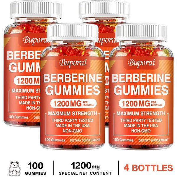 Gomitas De Berberina Buporai, Que Contienen 1200 Mg De Berberina Y Extracto De Canela De CeiláN, Adecuadas Tanto Para Hombres Como Para Mujeres. 100*4-image