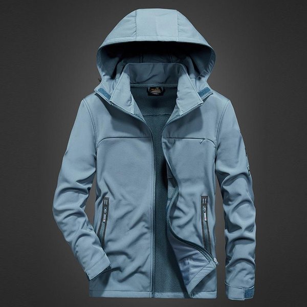 Nueva Chaqueta Soft Shell Para Hombre Ropa De MontañIsmo CáLida De Terciopelo Para Exteriores Chaqueta Cortavientos E Impermeable Para Primavera Y OtoñO 4XL-image