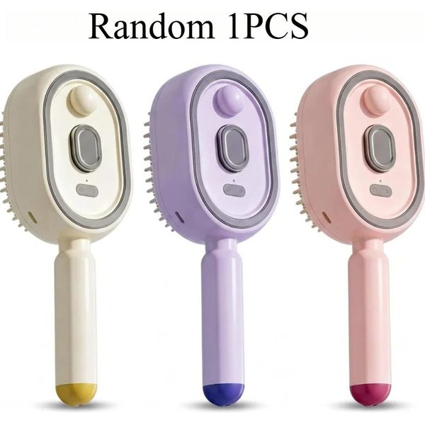 Peine Masajeador Multifuncional, Masajeador EléCtrico Para Cuero Cabelludo Con CojíN De Aire Y Spray, Peine Autolimpiante Para Cuidado Del Cabello Con Aceite Esencial, Regalo Para Mujeres-image
