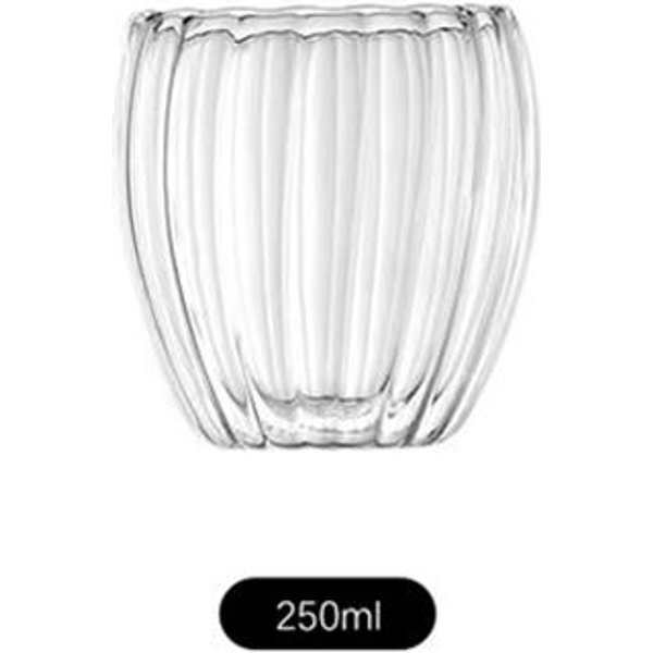 250-450ML PodwóJna śCianka Szklany Kubek Przezroczysty ŻAroodporny Kubek Do Kawy Herbata Mleko Sok Kubek Domowy Kubek Do Piwa Szklanka Do Wody Naczynia Do Picia 301-400Ml White-image