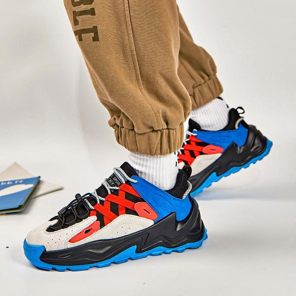 Tendencia De Moda Todo Combinable Zapatos De Hombre De Suela Gruesa Y Altura Alta Punta Redonda Zapatos Con Cordones Zapatos Deportivos Casuales Resistentes Al Desgaste Para Hombre 39-image