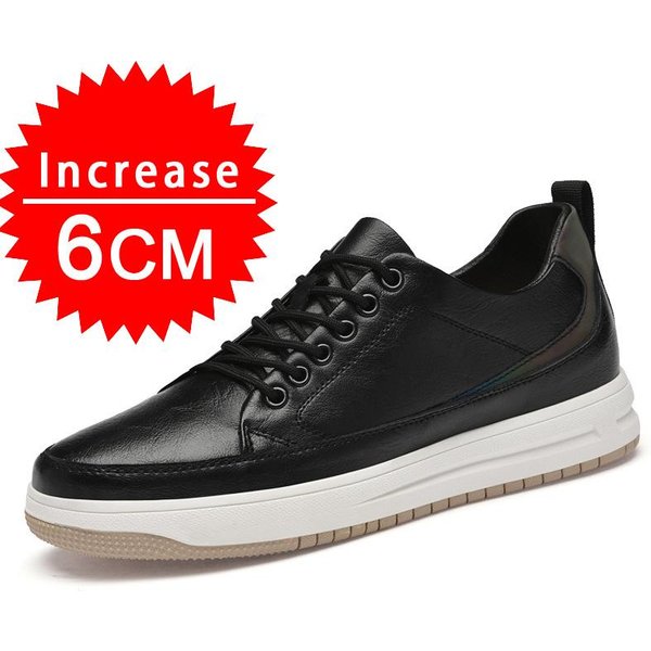 Zapatos Con Alzas Informales Para Hombre, Zapatos Con Aumento De Altura Para Hombre, Zapatos Blancos Con Aumento De Altura, Zapatos Negros, Zapatos Altos De 6/8 Cm, Zapatillas Con Alzas 38-image