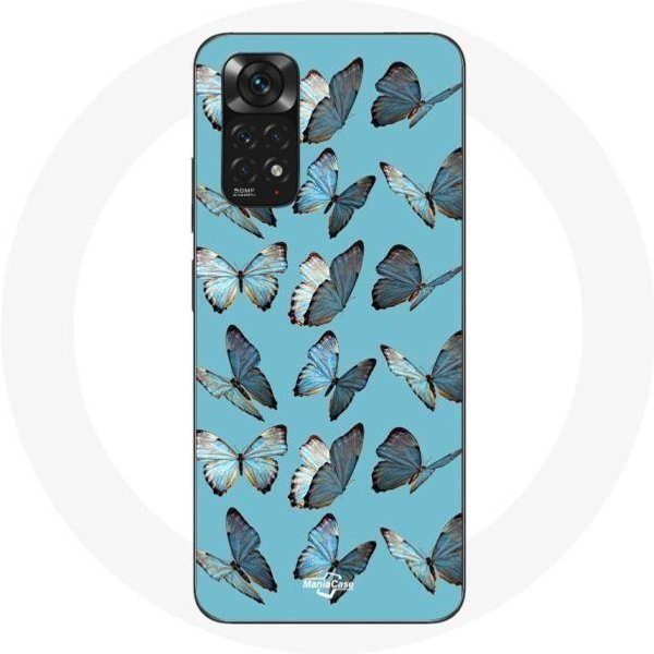Funda - Xiaomi - Redmi Note 11S - Mariposas - Flexible - Azul Azul-image