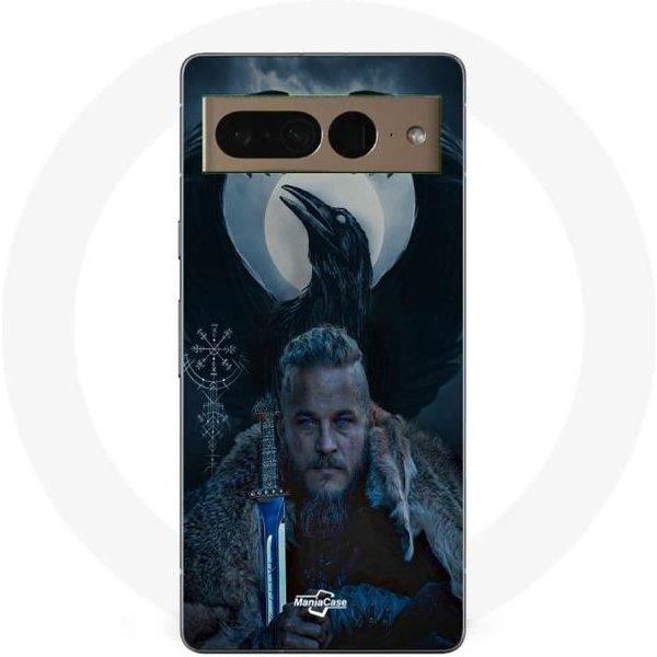Coque Maniacase Pour Google Pixel 7 Pro Vikings Ragnar Lothbrok Corbeau-image